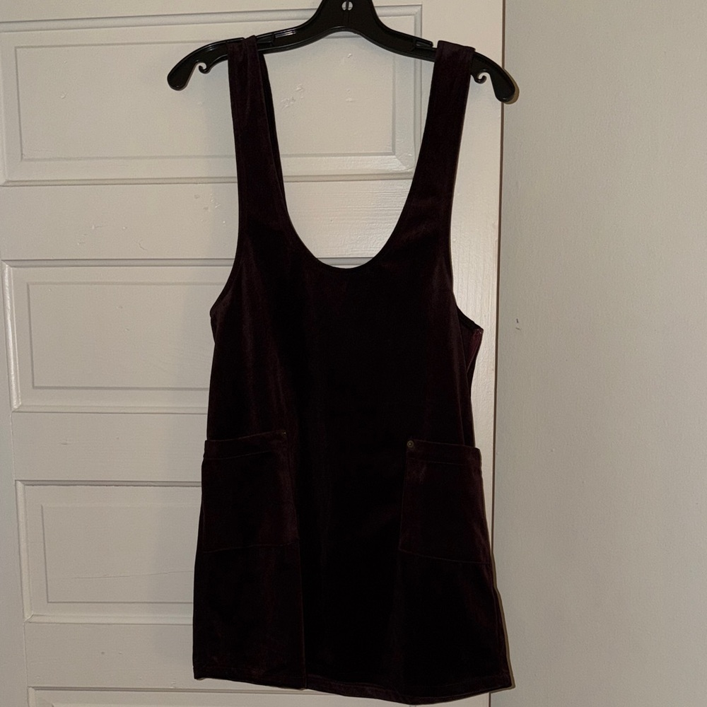 Sage Velvet Mini Dress in Deep Burgundy
